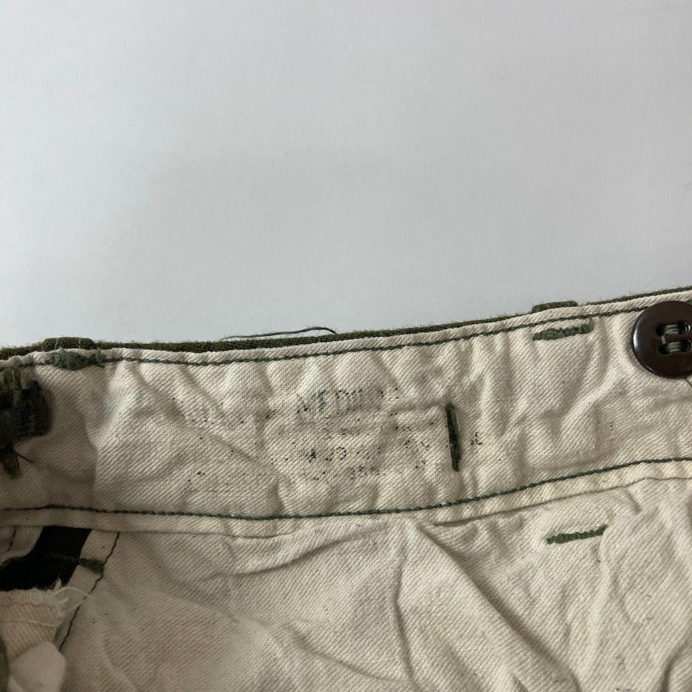 VTG US Military Trousers Mens Medium 30x28 M-1951 Field Wool Green OD Korean War - Picture 7 of 12